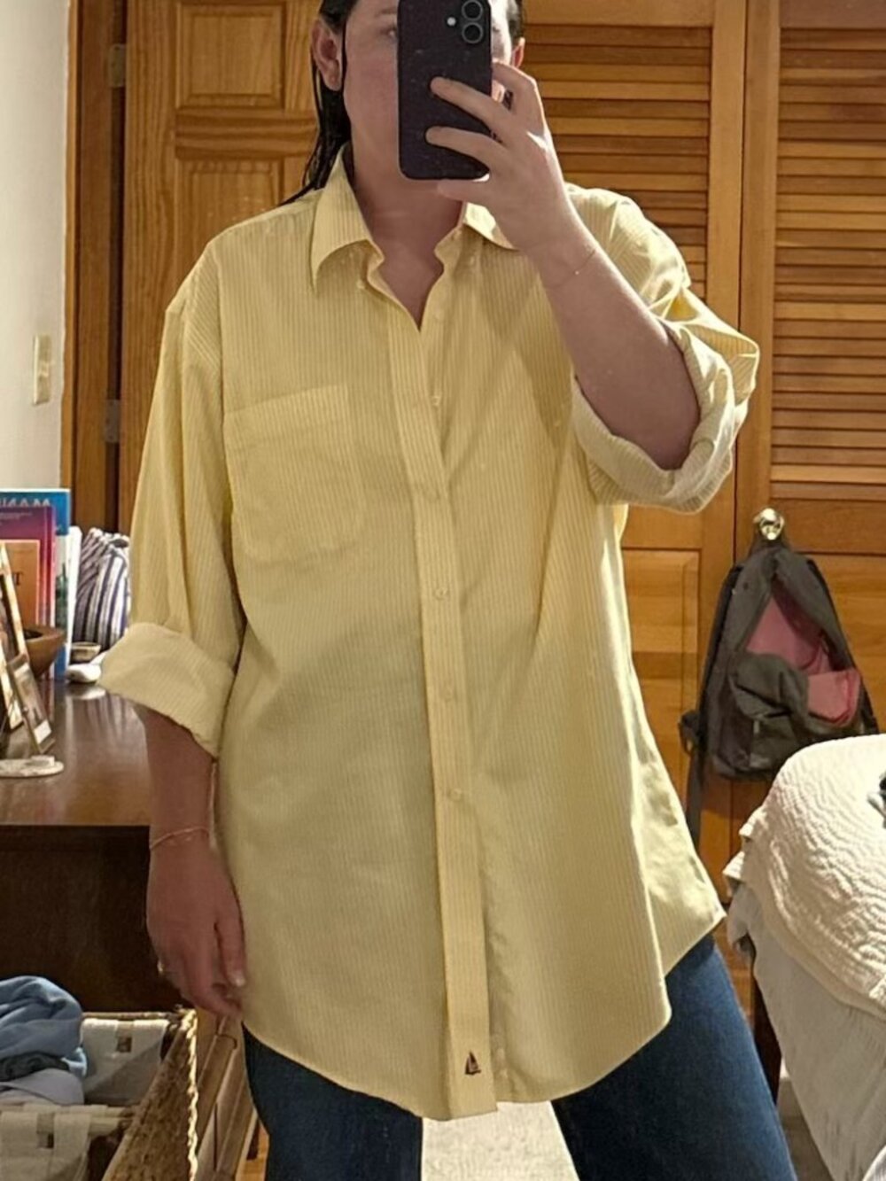 yellow buttondown